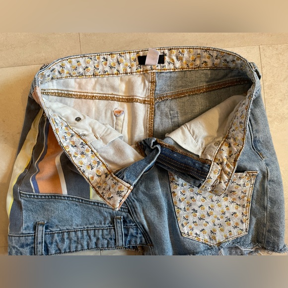 Urban Outfitters BDG Striped Patchwork Denim Mini Skirt - Picture 14 of 14